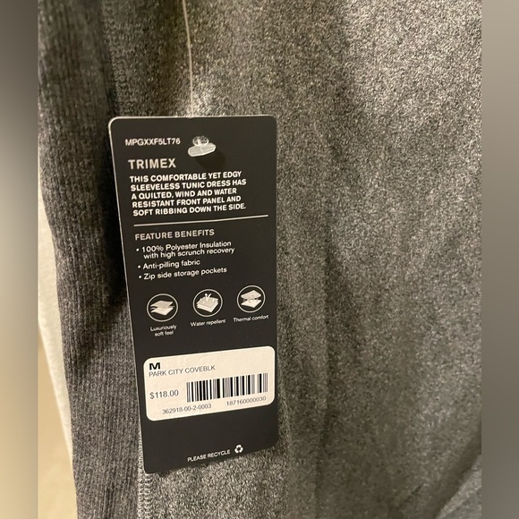 MPG Park City Quilted Sleeveless Tunic, Sz M - Picture 3 of 5